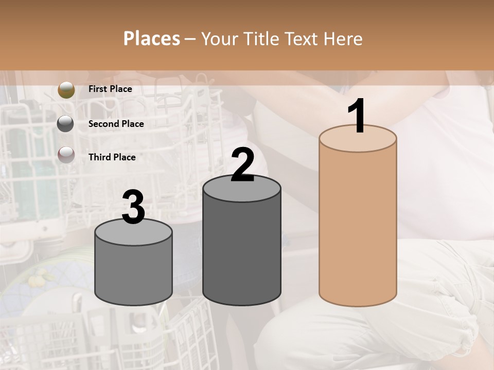 Mother And Daughter Loading Dishwasher PowerPoint Template