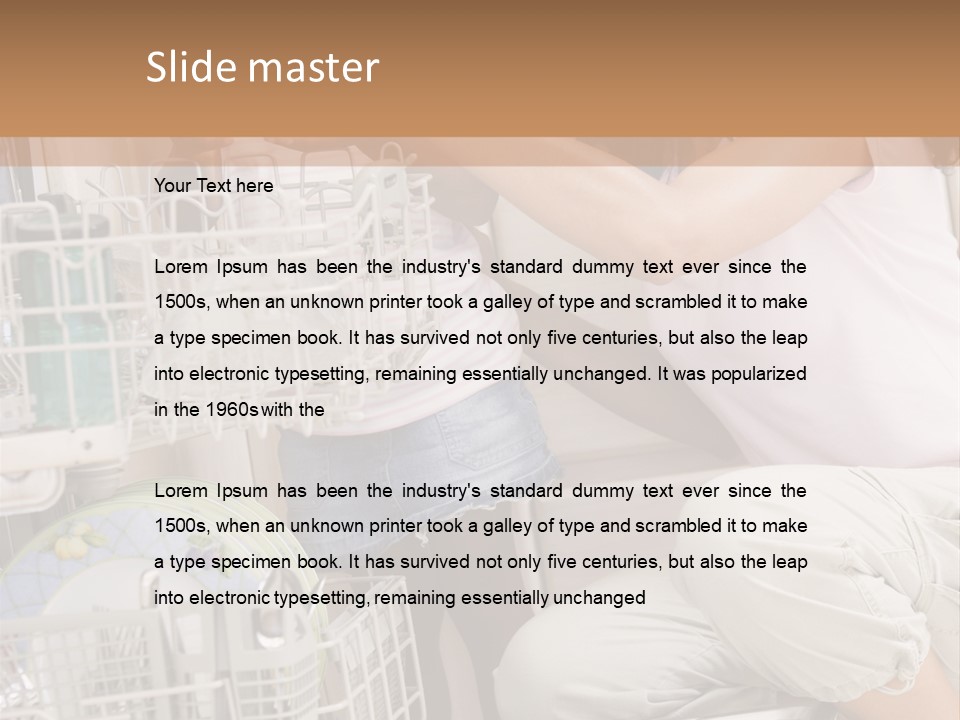 Mother And Daughter Loading Dishwasher PowerPoint Template