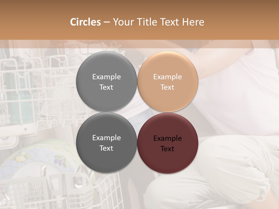 Mother And Daughter Loading Dishwasher PowerPoint Template