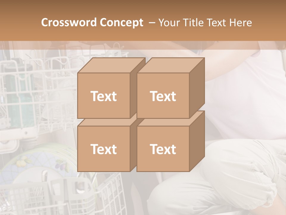 Mother And Daughter Loading Dishwasher PowerPoint Template
