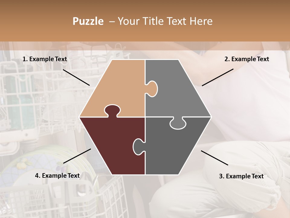 Mother And Daughter Loading Dishwasher PowerPoint Template
