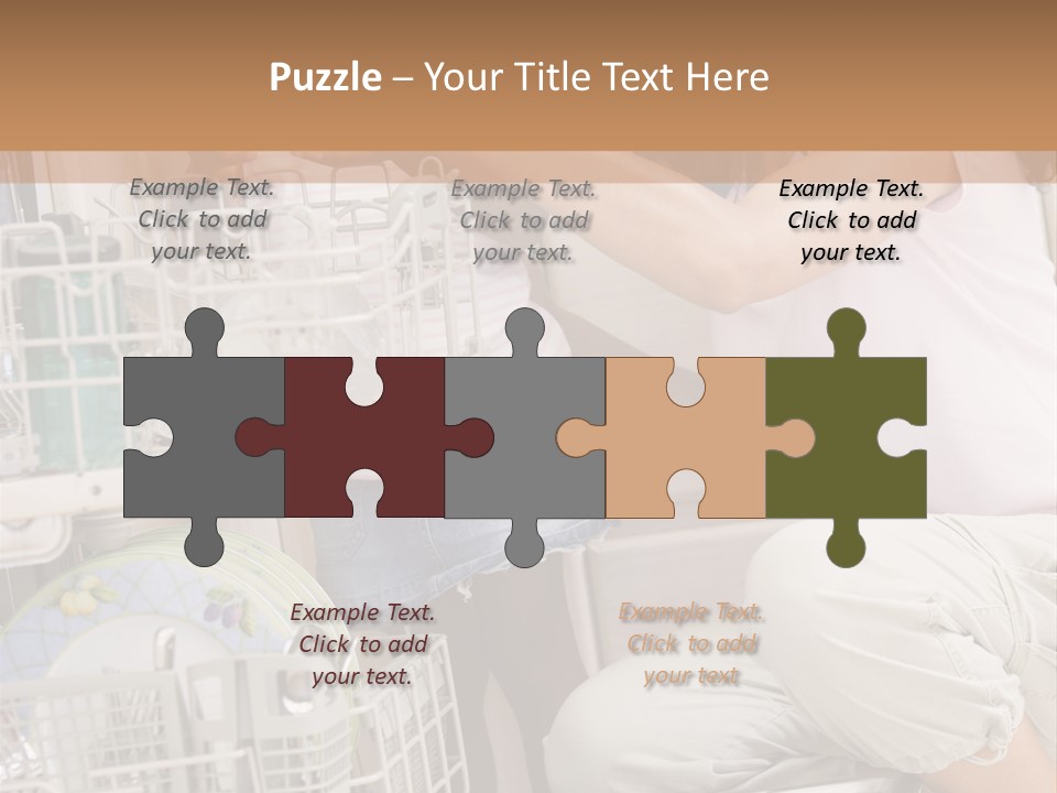 Mother And Daughter Loading Dishwasher PowerPoint Template