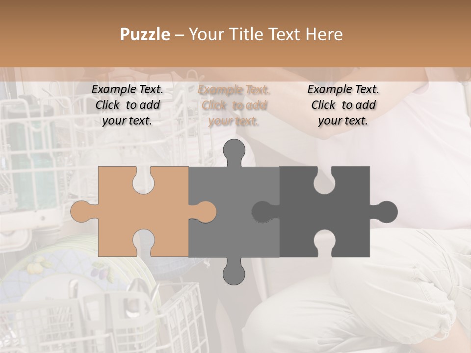 Mother And Daughter Loading Dishwasher PowerPoint Template