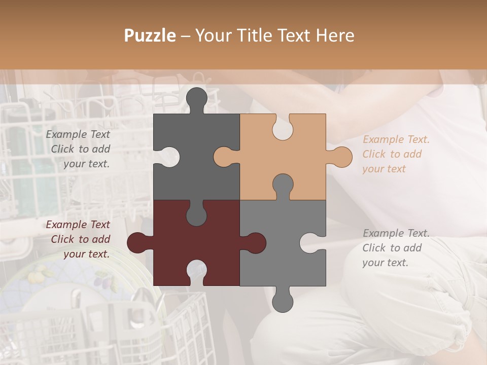 Mother And Daughter Loading Dishwasher PowerPoint Template