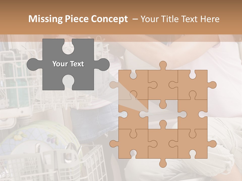 Mother And Daughter Loading Dishwasher PowerPoint Template