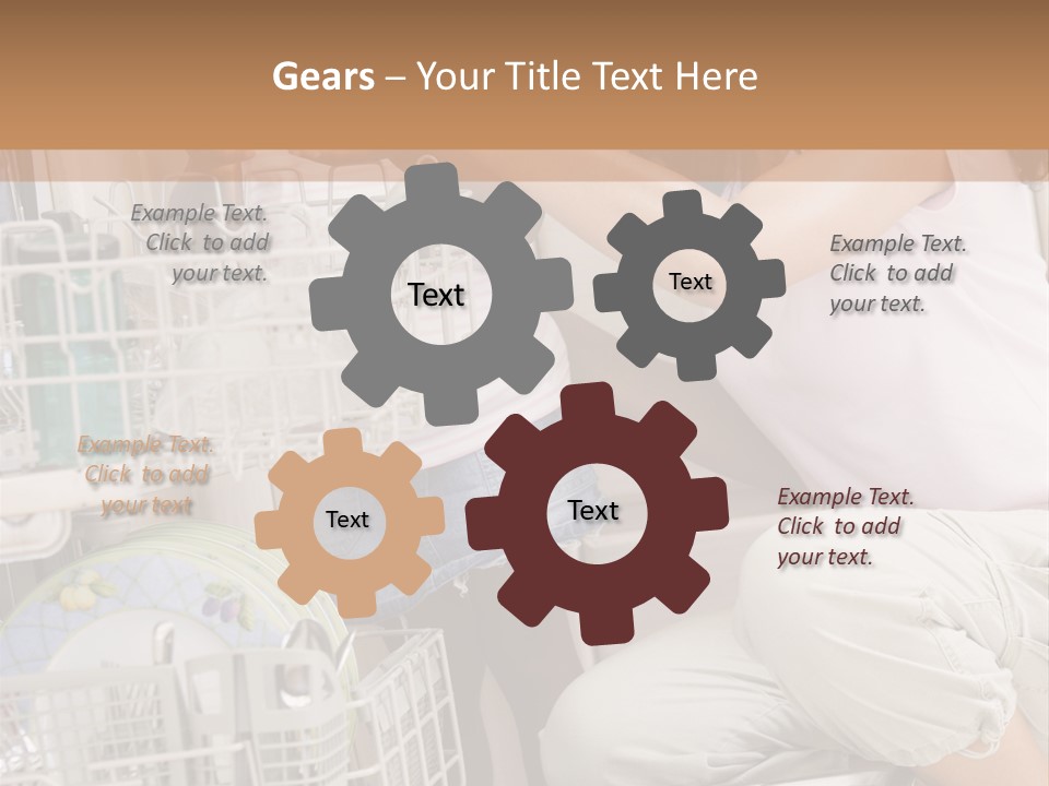 Mother And Daughter Loading Dishwasher PowerPoint Template