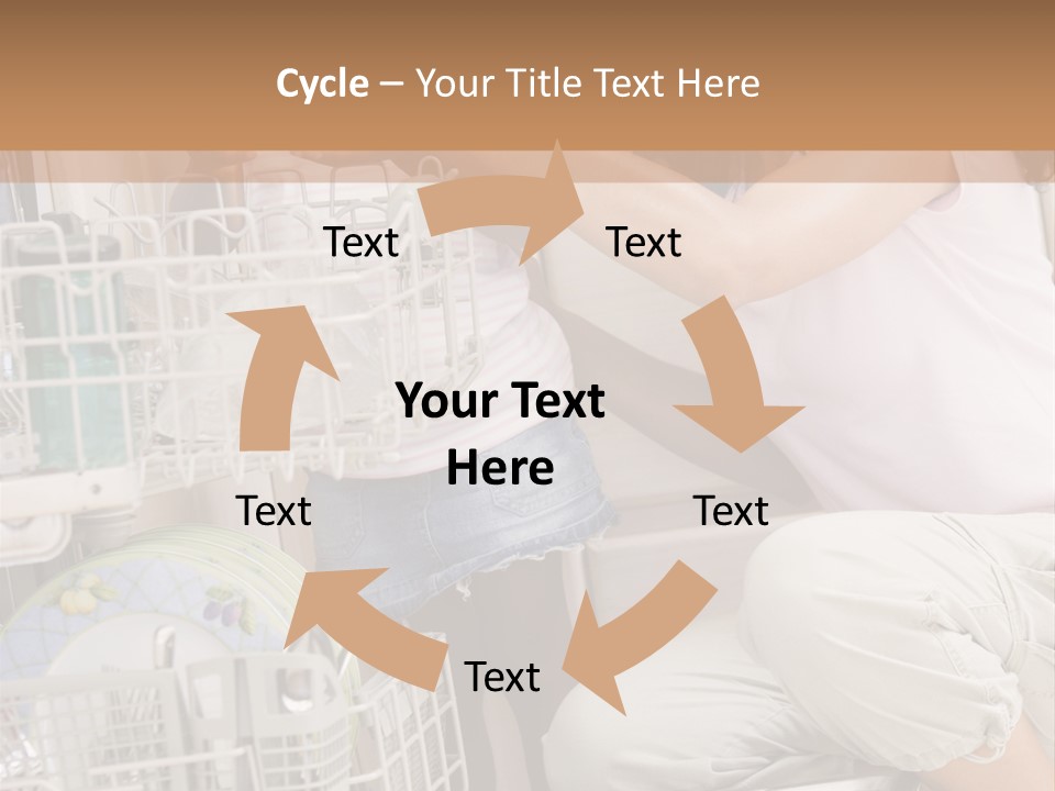 Mother And Daughter Loading Dishwasher PowerPoint Template