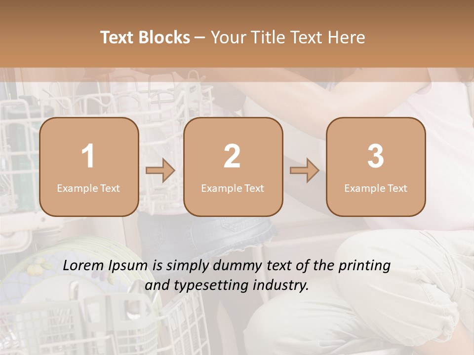 Mother And Daughter Loading Dishwasher PowerPoint Template