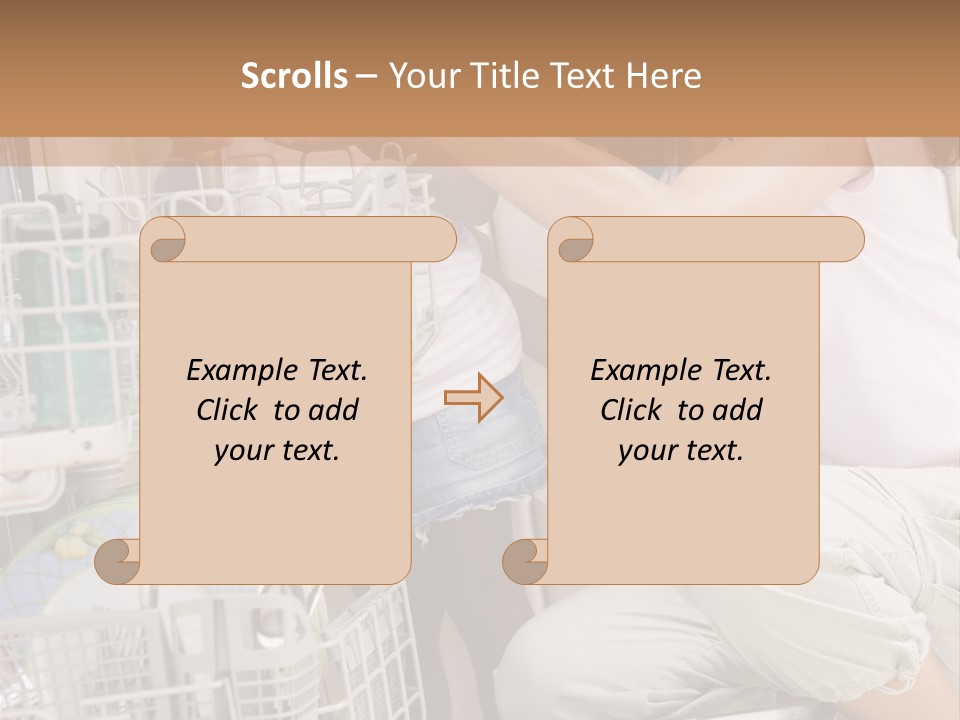 Mother And Daughter Loading Dishwasher PowerPoint Template