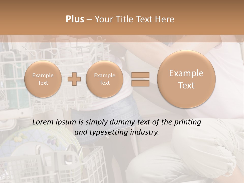 Mother And Daughter Loading Dishwasher PowerPoint Template