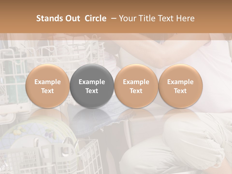 Mother And Daughter Loading Dishwasher PowerPoint Template