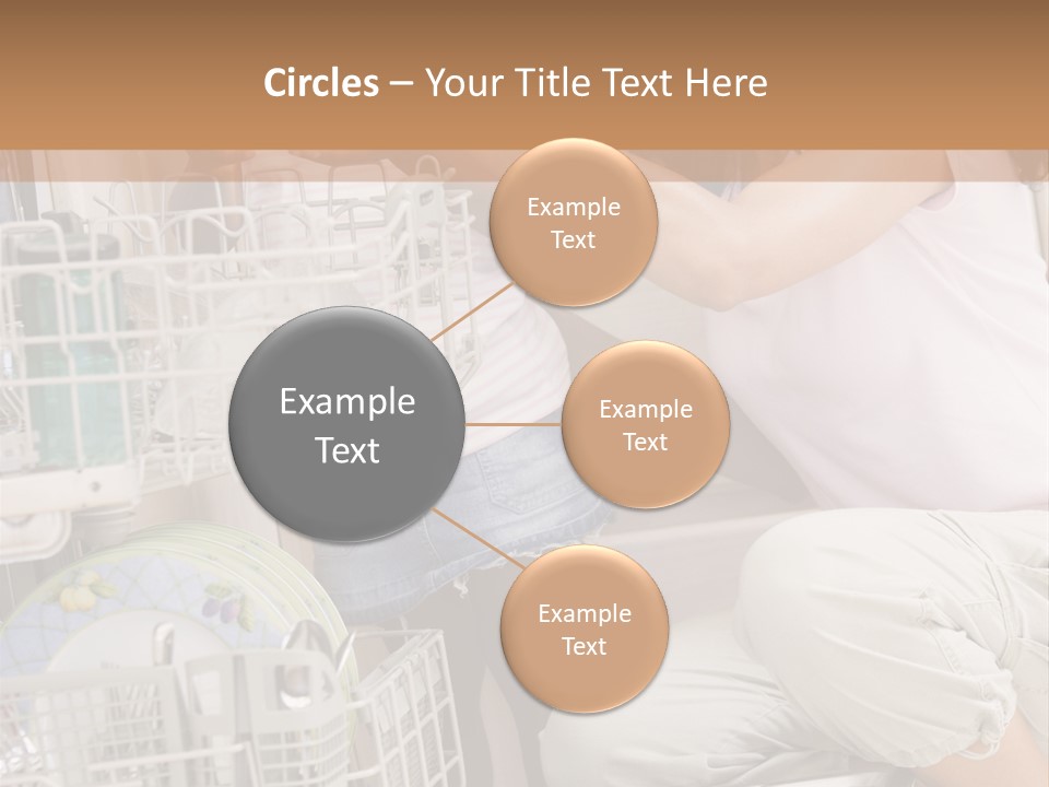 Mother And Daughter Loading Dishwasher PowerPoint Template