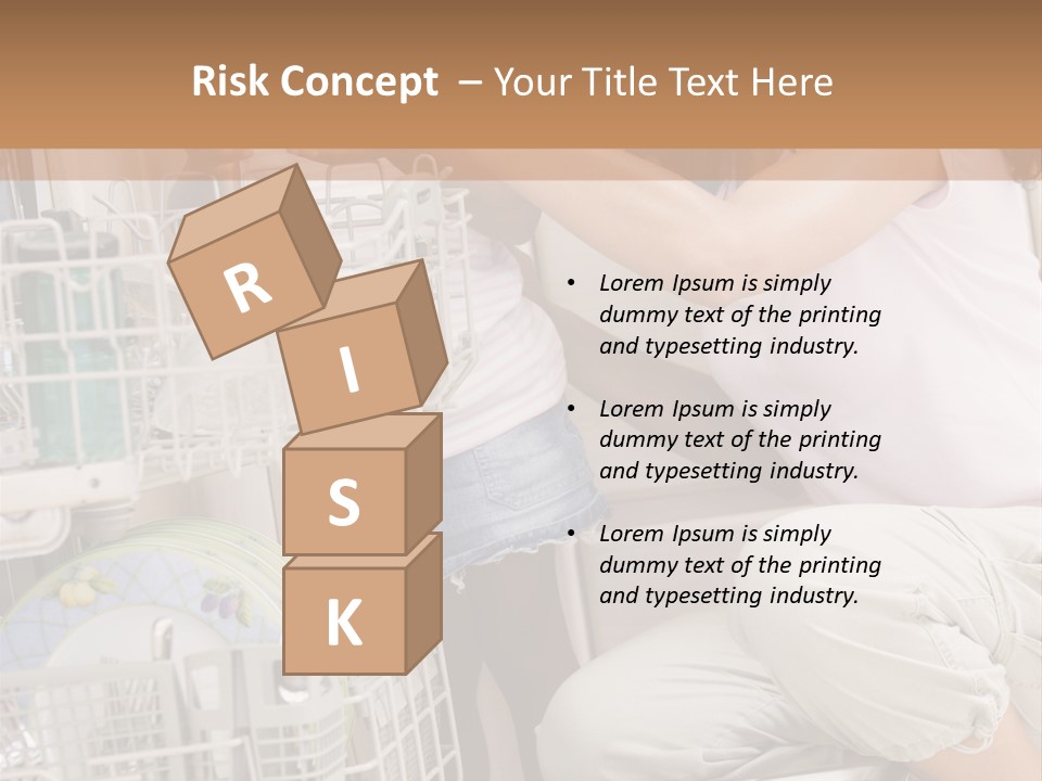 Mother And Daughter Loading Dishwasher PowerPoint Template