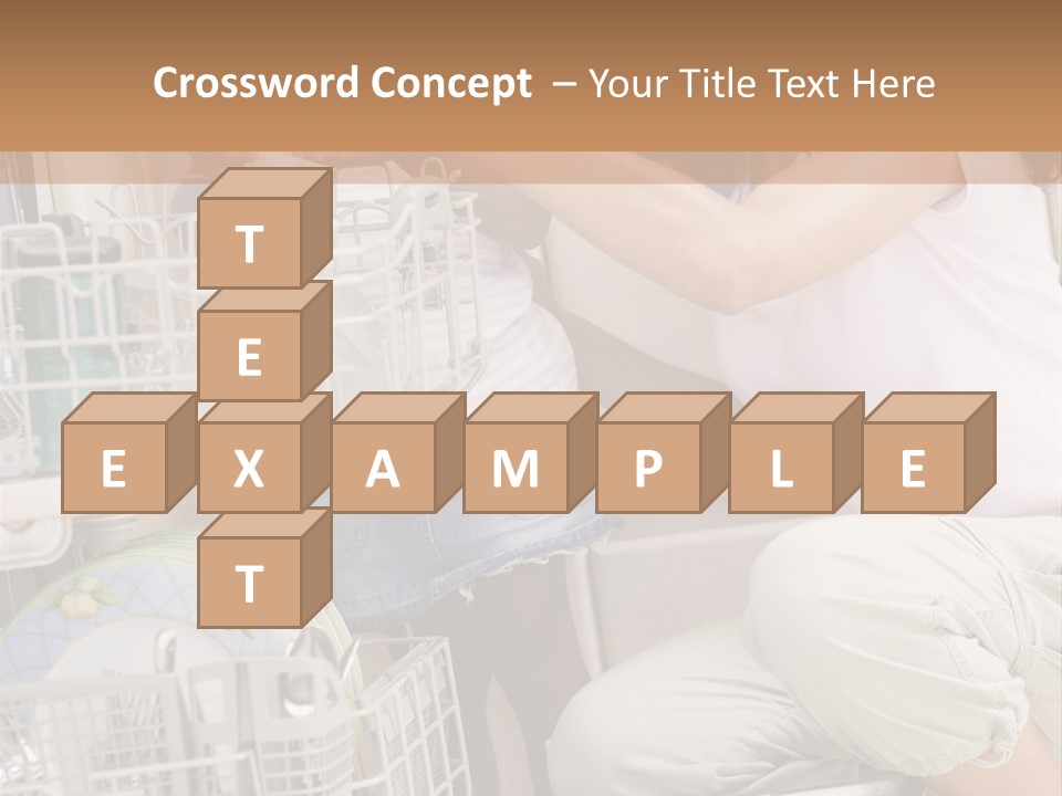 Mother And Daughter Loading Dishwasher PowerPoint Template