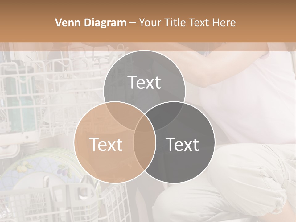 Mother And Daughter Loading Dishwasher PowerPoint Template