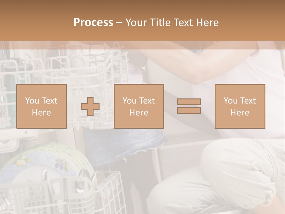 Mother And Daughter Loading Dishwasher PowerPoint Template