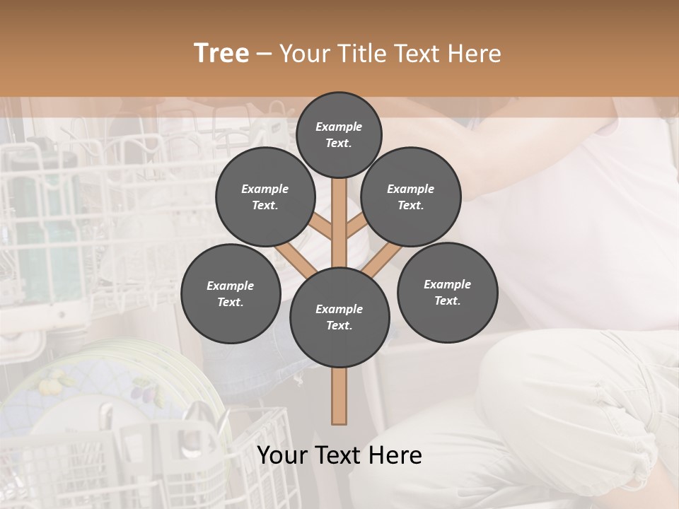 Mother And Daughter Loading Dishwasher PowerPoint Template