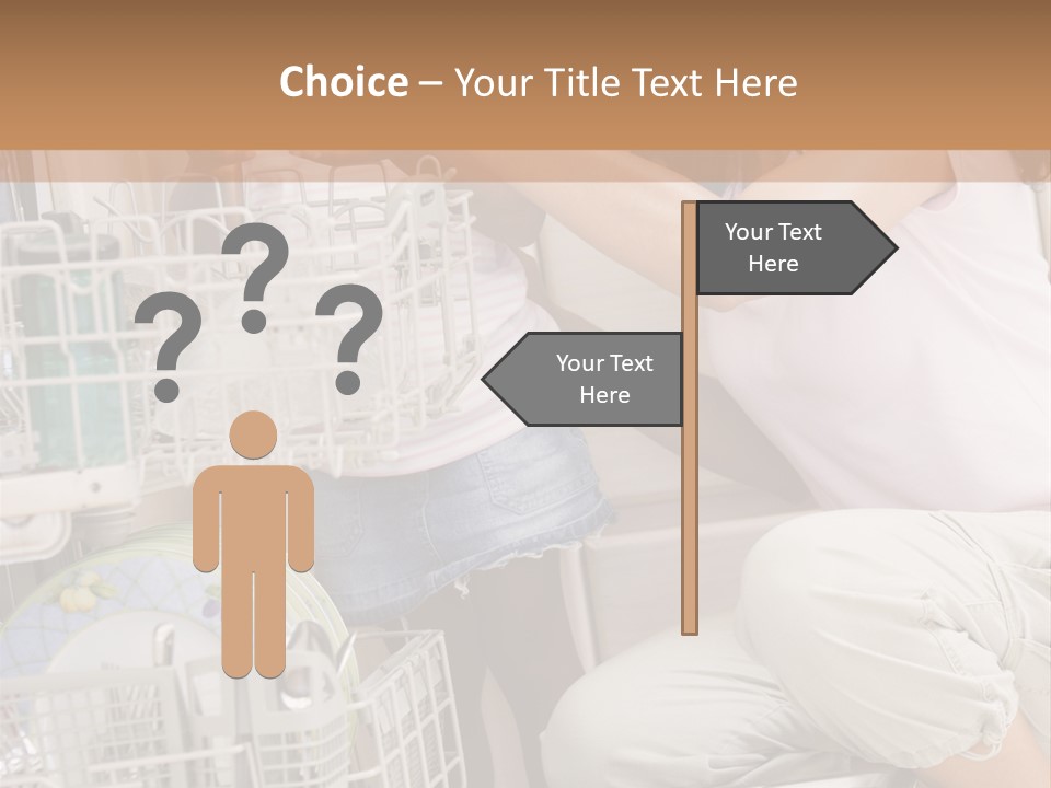 Mother And Daughter Loading Dishwasher PowerPoint Template
