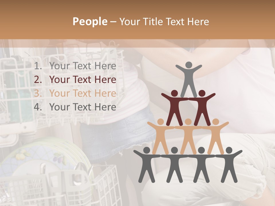 Mother And Daughter Loading Dishwasher PowerPoint Template