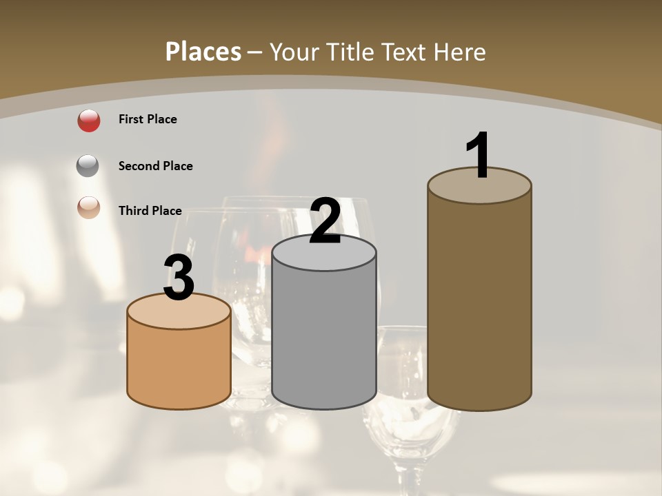 Glass Goblets On The Table PowerPoint Template