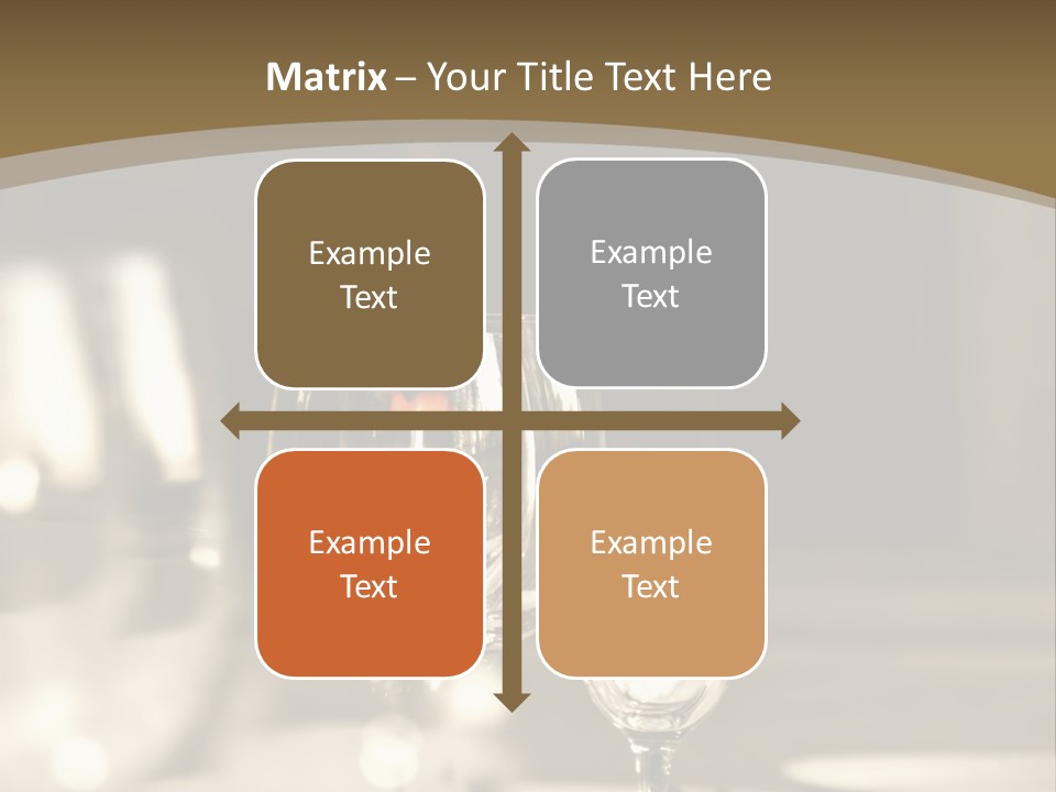 Glass Goblets On The Table PowerPoint Template
