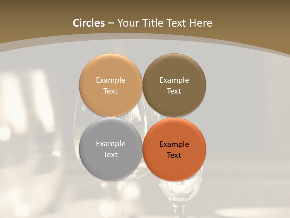 Glass Goblets On The Table PowerPoint Template