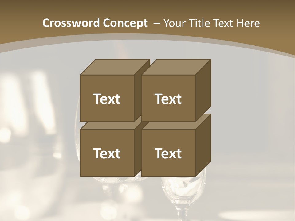 Glass Goblets On The Table PowerPoint Template