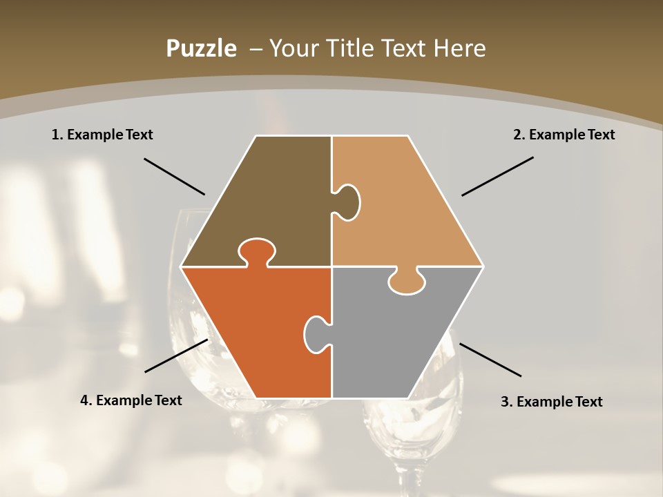 Glass Goblets On The Table PowerPoint Template