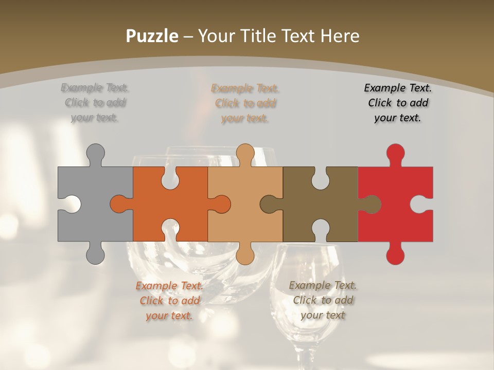Glass Goblets On The Table PowerPoint Template