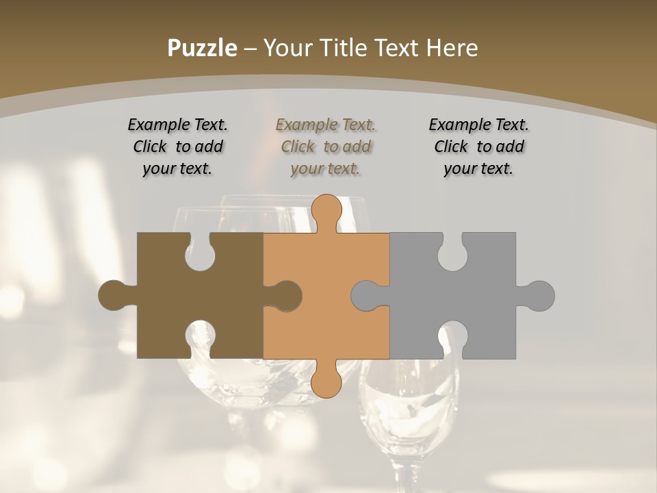 Glass Goblets On The Table PowerPoint Template