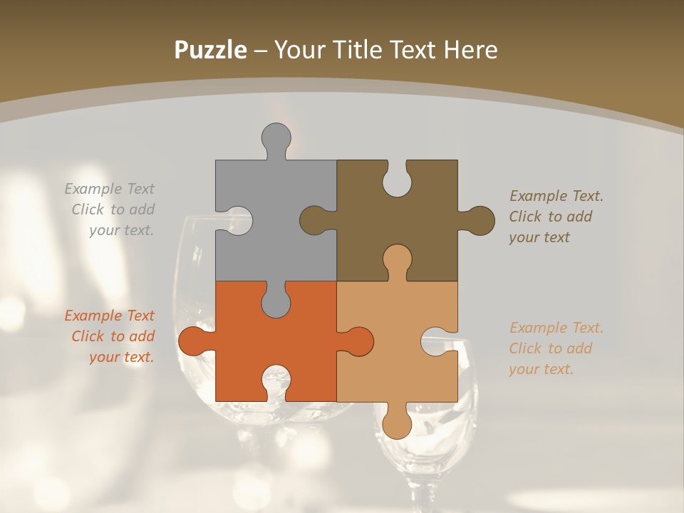 Glass Goblets On The Table PowerPoint Template