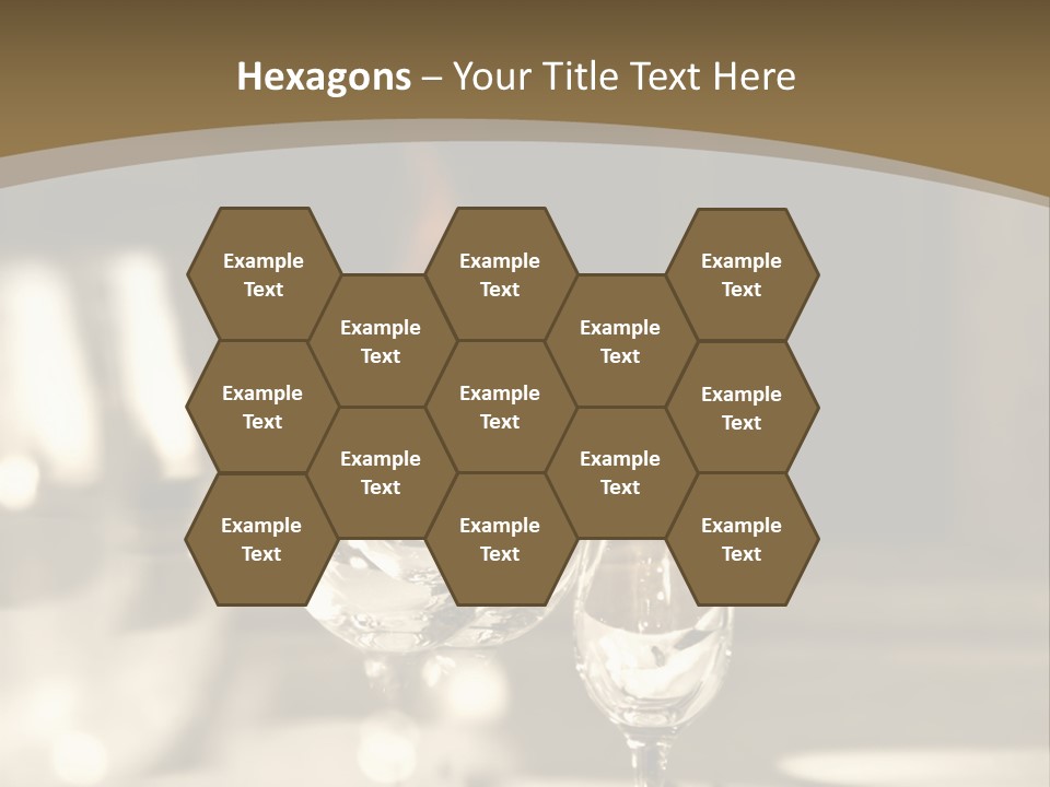 Glass Goblets On The Table PowerPoint Template