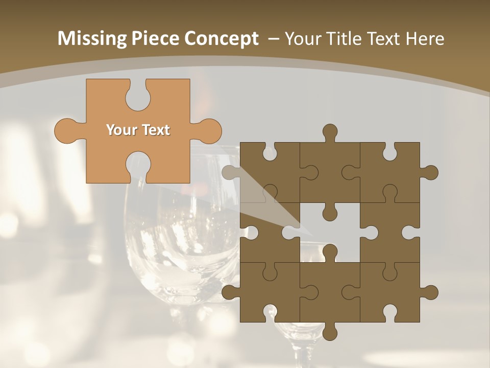 Glass Goblets On The Table PowerPoint Template