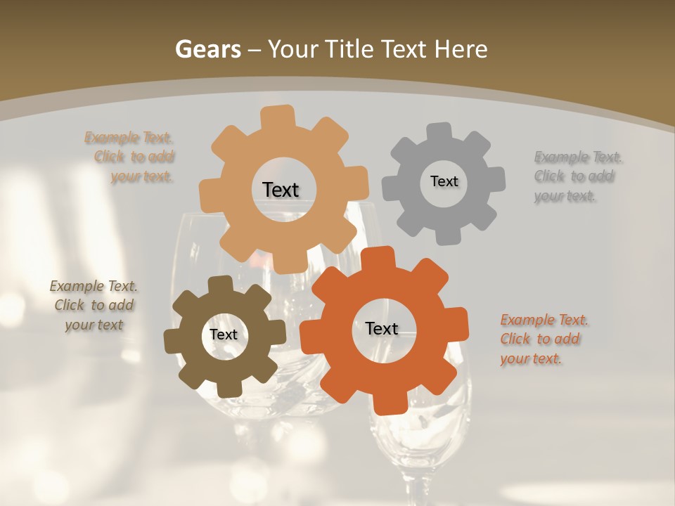Glass Goblets On The Table PowerPoint Template
