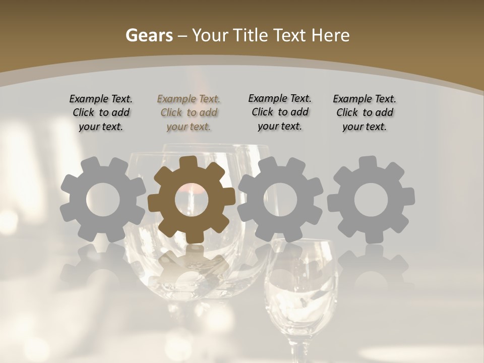 Glass Goblets On The Table PowerPoint Template