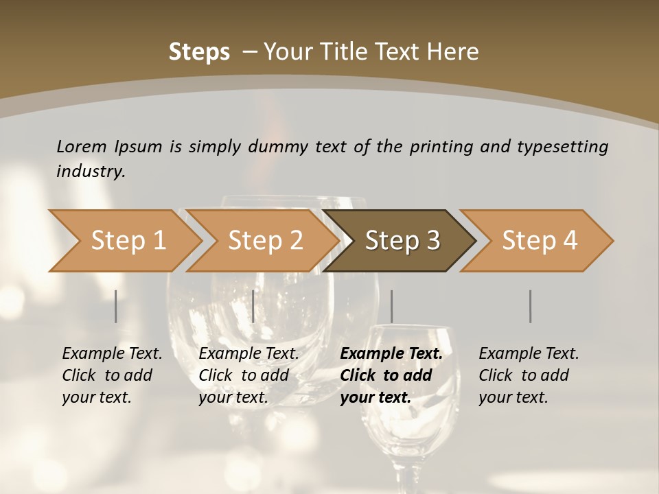 Glass Goblets On The Table PowerPoint Template