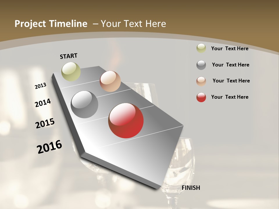 Glass Goblets On The Table PowerPoint Template