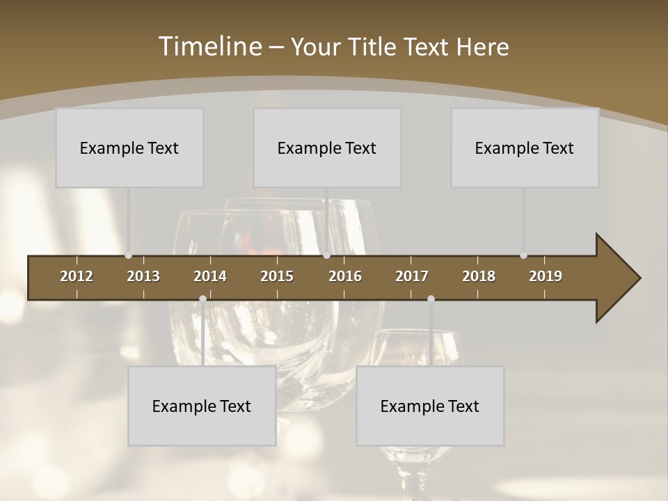 Glass Goblets On The Table PowerPoint Template