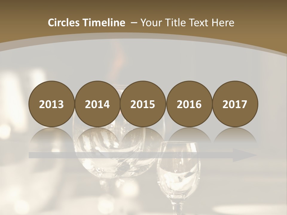Glass Goblets On The Table PowerPoint Template