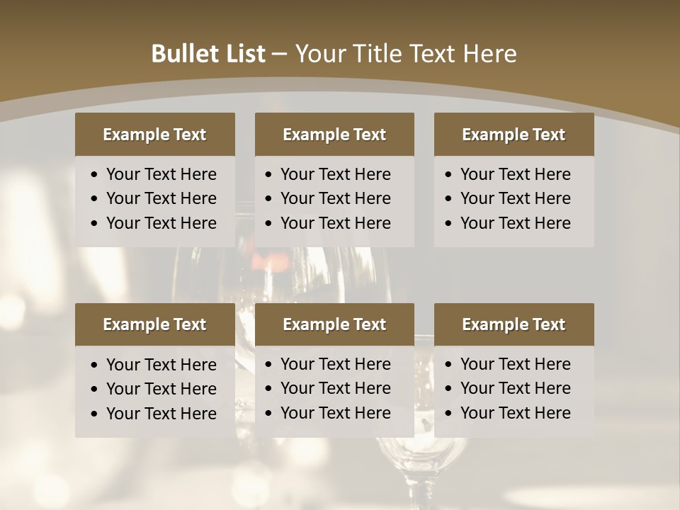 Glass Goblets On The Table PowerPoint Template