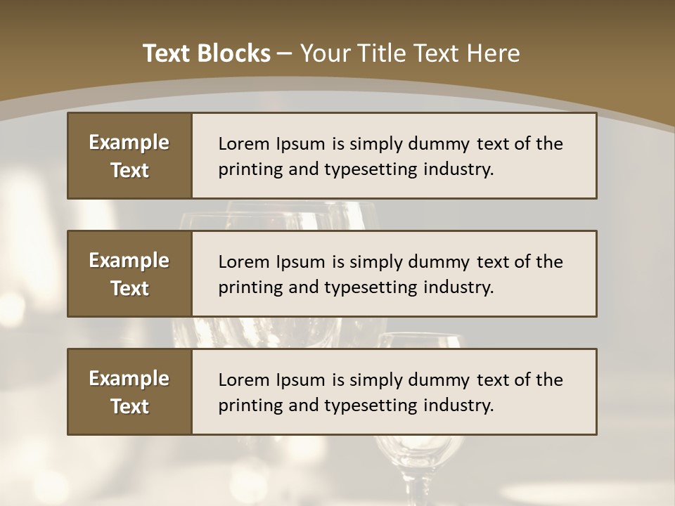 Glass Goblets On The Table PowerPoint Template
