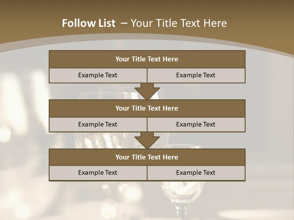 Glass Goblets On The Table PowerPoint Template