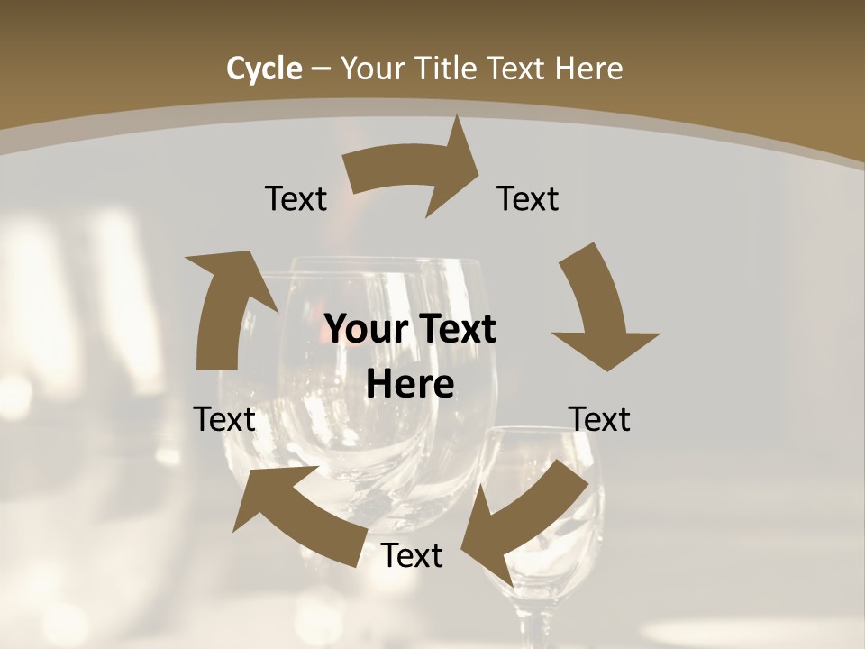Glass Goblets On The Table PowerPoint Template