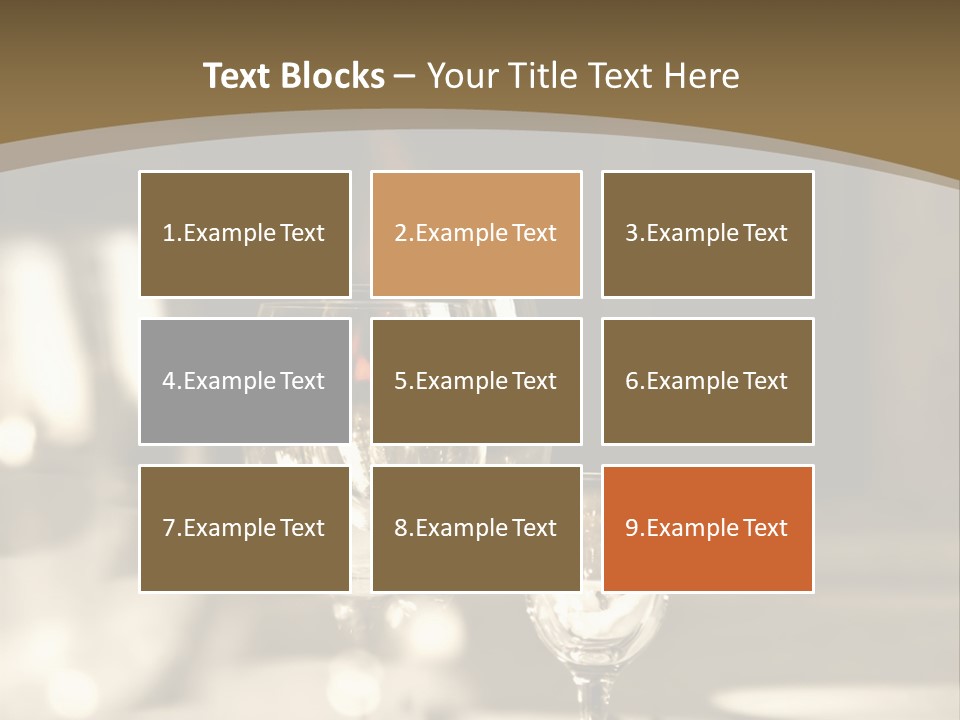 Glass Goblets On The Table PowerPoint Template