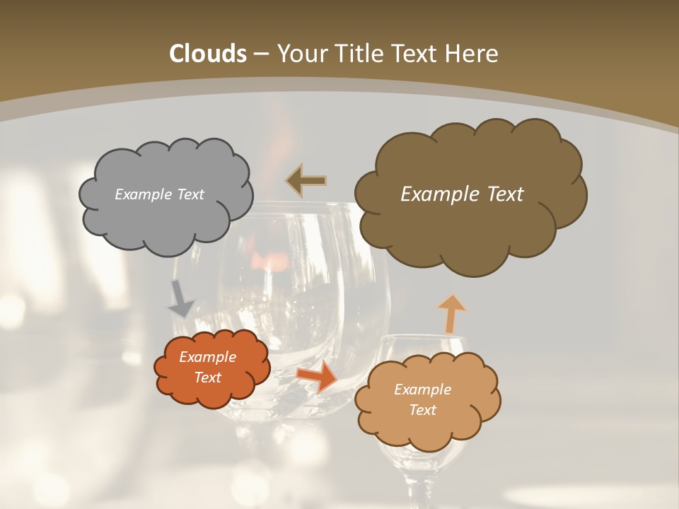Glass Goblets On The Table PowerPoint Template