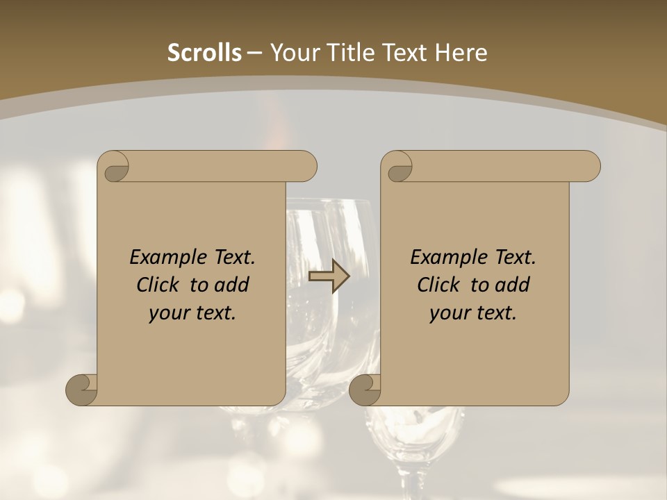 Glass Goblets On The Table PowerPoint Template