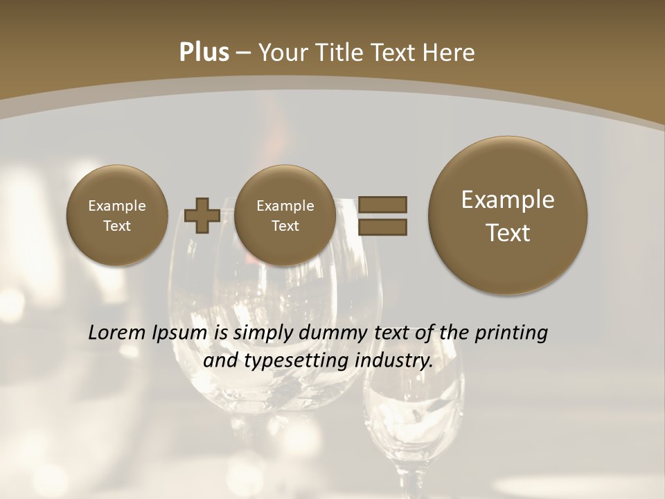 Glass Goblets On The Table PowerPoint Template