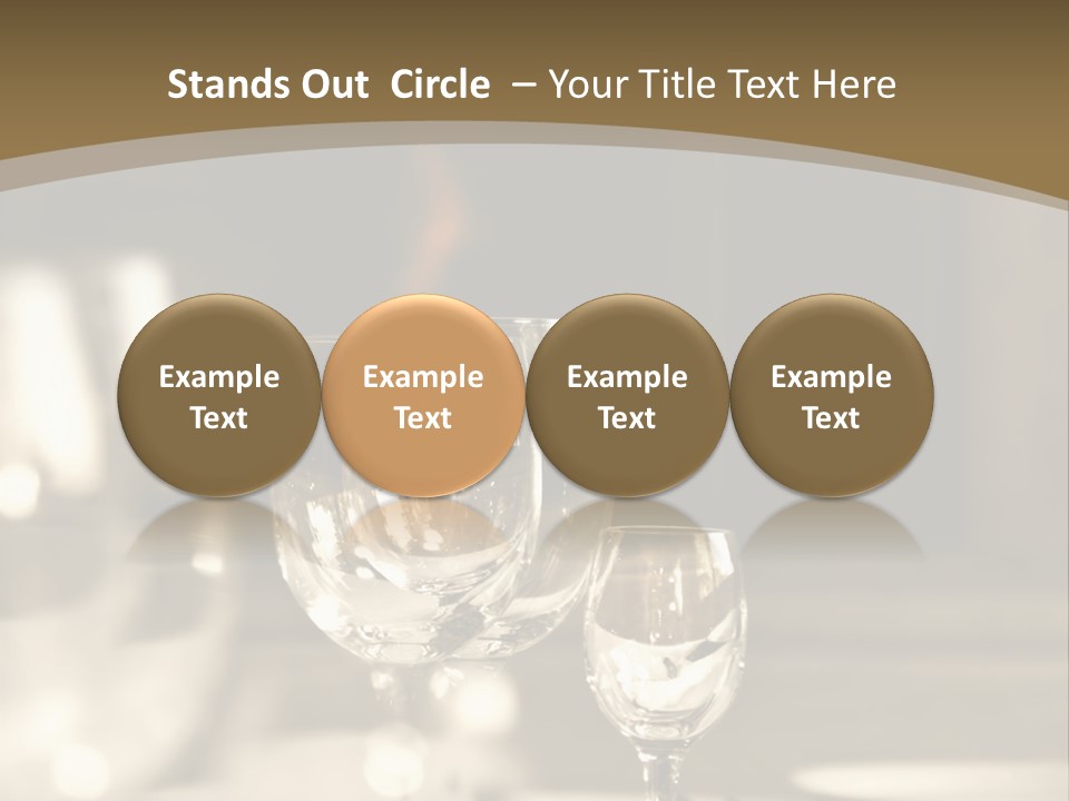Glass Goblets On The Table PowerPoint Template