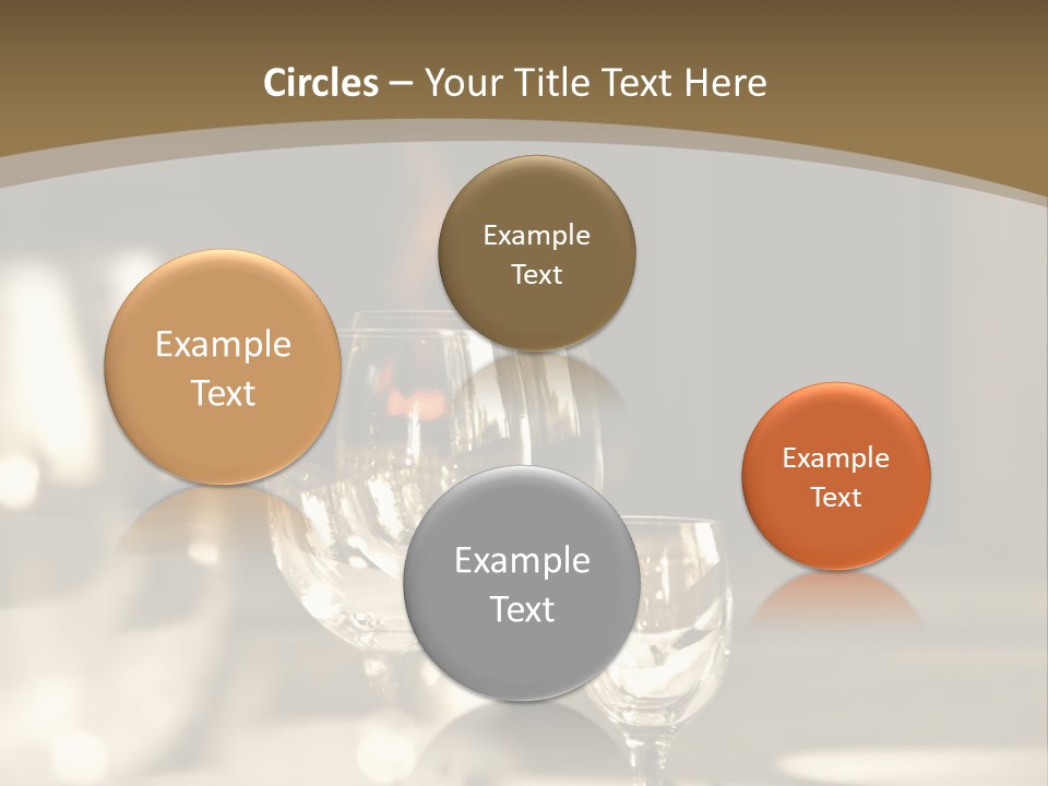 Glass Goblets On The Table PowerPoint Template
