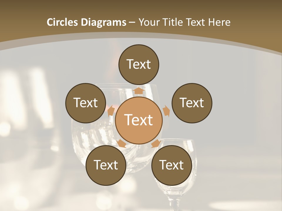 Glass Goblets On The Table PowerPoint Template